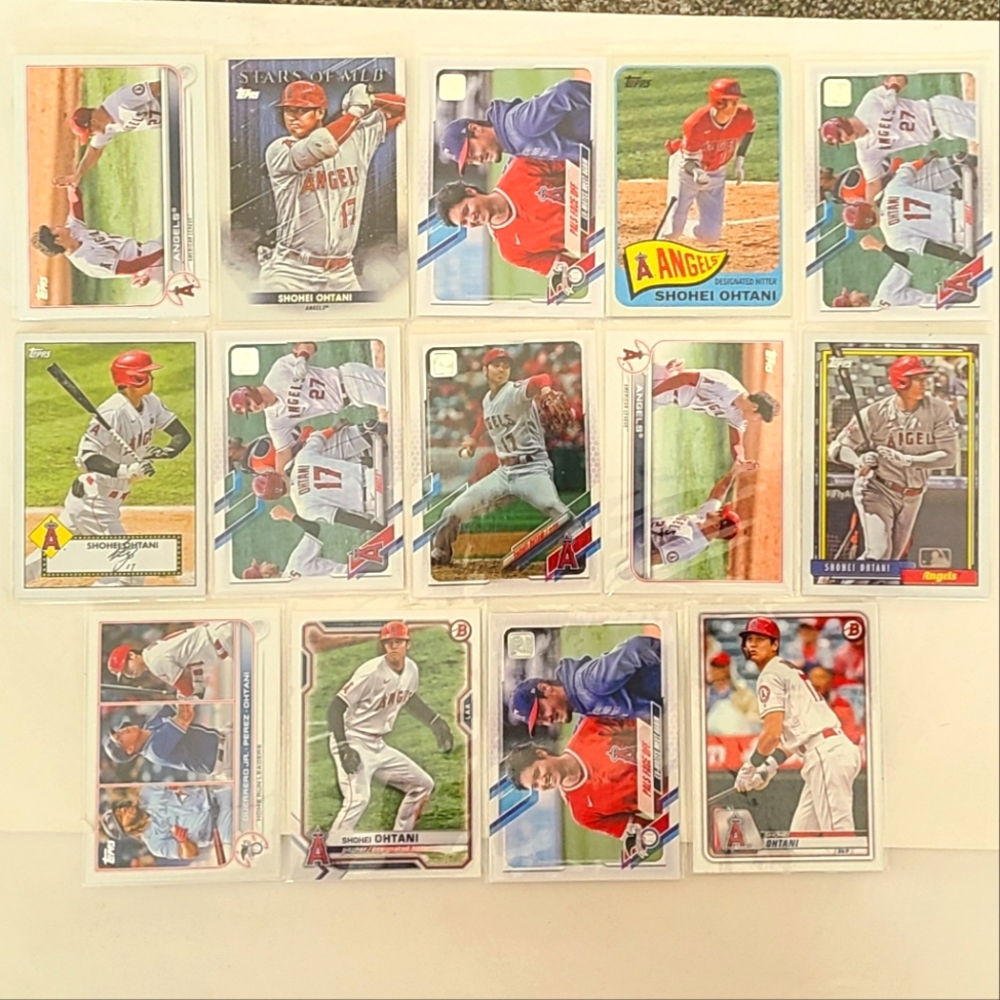 Shohei Ohtani Topps MLB Baseball Card Lot of 14